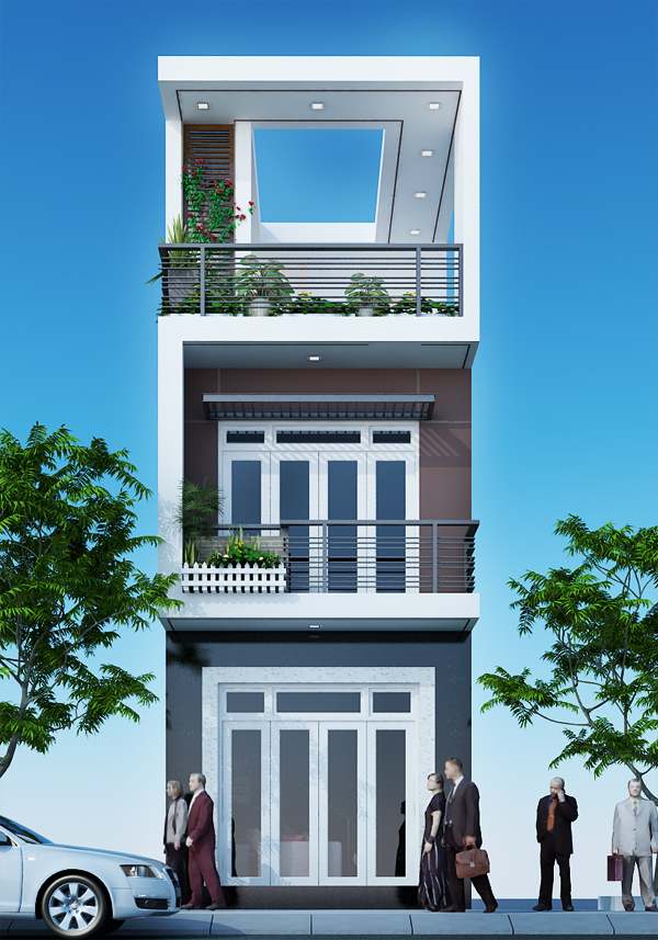 Nhà phố 4 tầng
